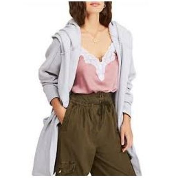 SOLD Free People Willow Hooded Gray Sweater - Picture 8 of 8